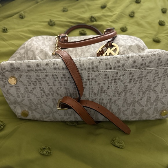 Michael Kors Cream and Brown Satchel - Picture 3 of 3